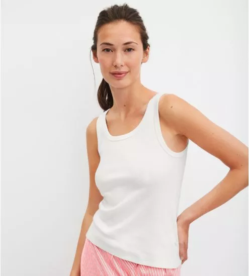 Débardeur femme blanc en...