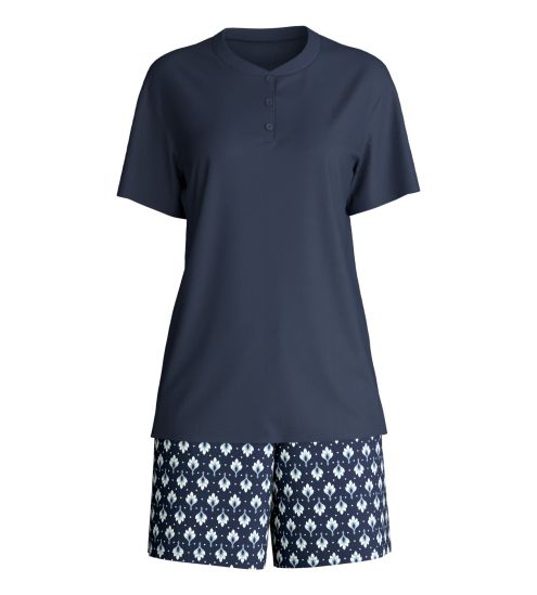 Pyjama court femme Daylight Dreams Peacoat Blue - packshot