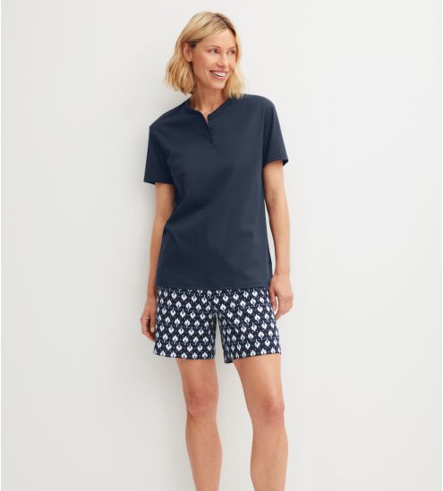 Pyjama court femme Daylight Dreams Peacoat Blue - avant