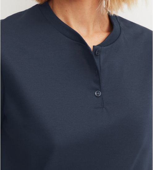 Pyjama court femme Daylight Dreams Peacoat Blue - zoom matière