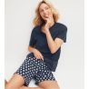 Pyjama court femme Daylight Dreams Peacoat Blue - vue entière
