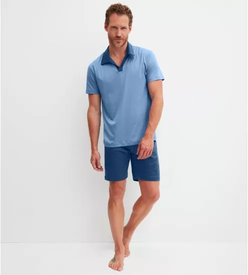 Pyjama court pour homme Relax Superlight Coronet Blue - avant 2