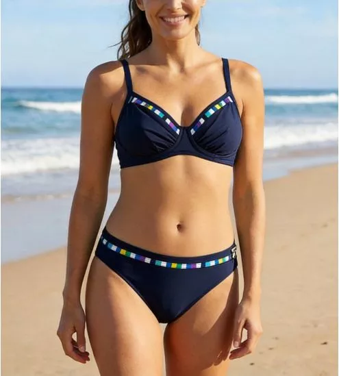 Maillot de bain deux pièces armatures Bleu Marine