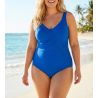 Maillot de bain une pièce froissé Bleu uni
