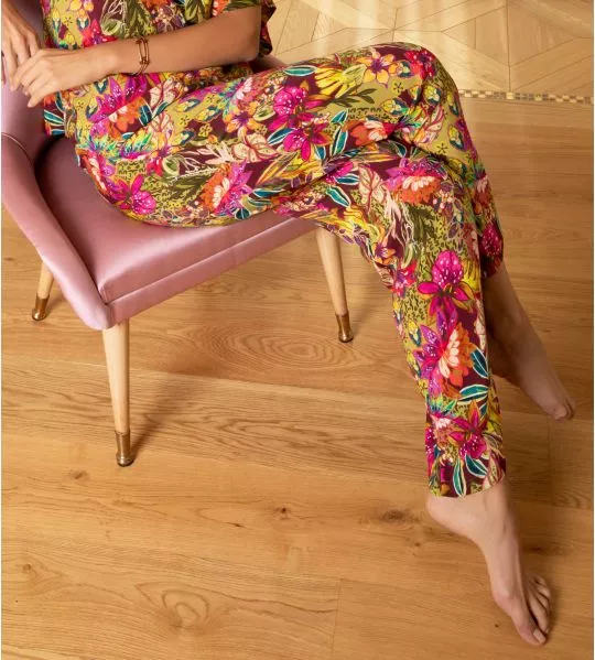 Pantalon imprimé Danse des Fleurs - lifestyle de près