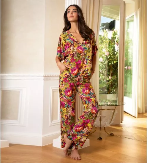 Pantalon imprimé Danse des Fleurs - lifestyle de près