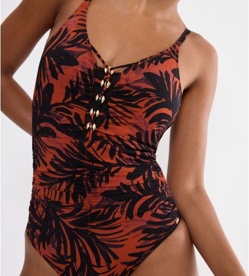 One-Piece Swimsuit Summer Palm