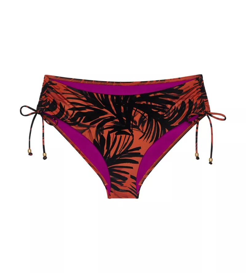 Bas de maillot de bain réglable Summer Palm Brown Dark
