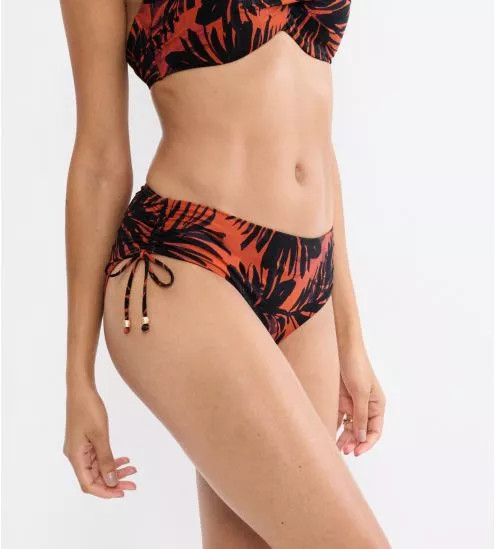 Bas de maillot de bain réglable Summer Palm Brown Dark