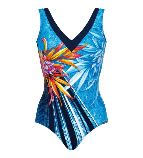 Maillot de bain une pièce Bleu/Orange