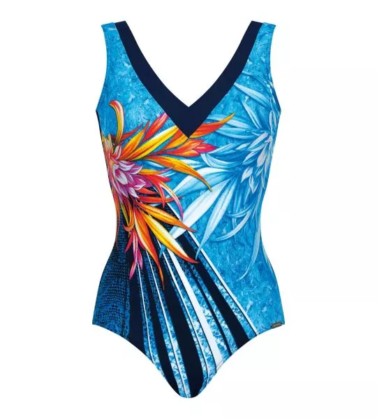 Maillot de bain une pièce Bleu/Orange
