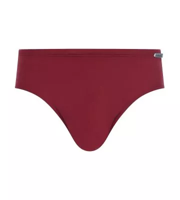 Slip de bain homme uni bordeaux