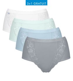 Lot de 4 Sloggi Chic Maxi Bleu
