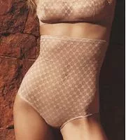 Culotte haute gainante Plume Peau Rosée