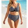 Maillot de bain 2 pieces noir et blanc à pois Sunmarin