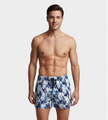 Blue / white drift bath shorts