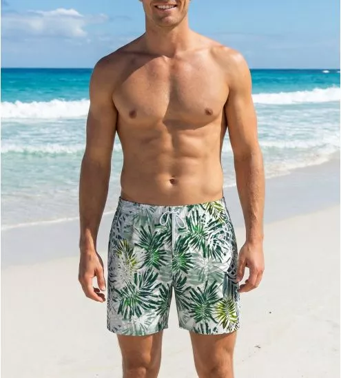 Short de bain Reef Blanc/Vert