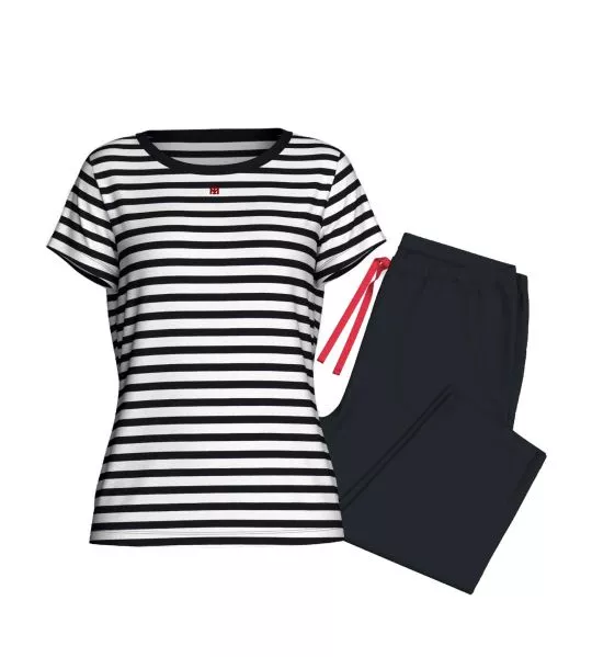 Pyjama rayé femme Bleu Marine / Blanc