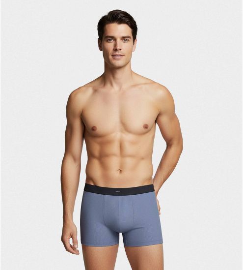 Lot de 2 boxers ceinture confort Bleu/ Marine