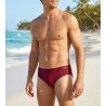 Slip de bain homme uni bordeaux