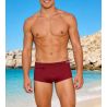 Boxer de bain uni bordeaux