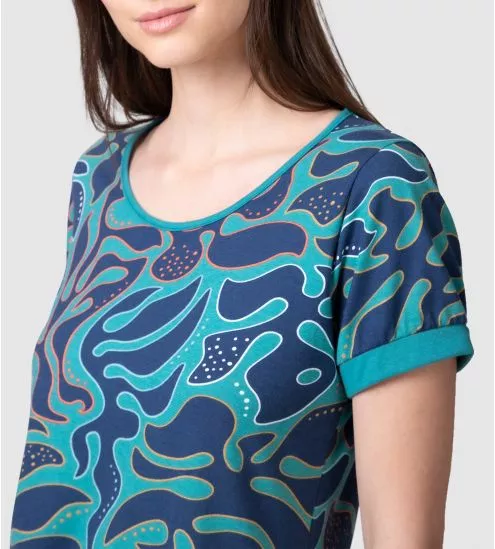 Pyjama femme à motifs bleu...