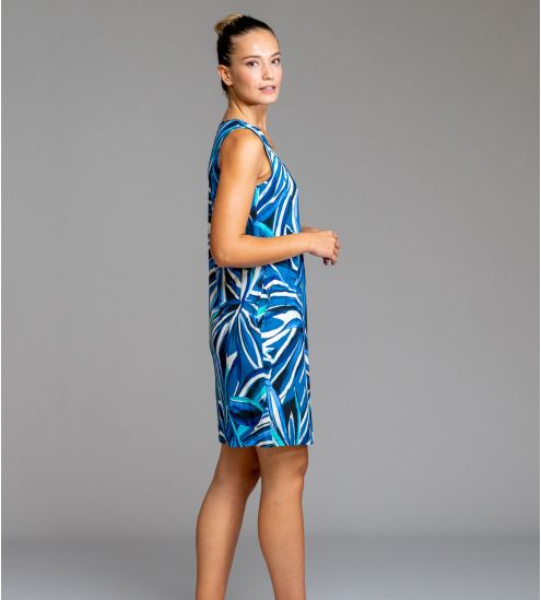 Robe sans manches Bleu Turquoise