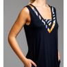 Robe d'été sans manches Noir/Ocre