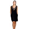 Robe d'été sans manches Noir/Ocre