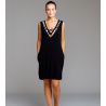 Robe d'été sans manches Noir/Ocre