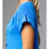 Robe éponge boutonnée Bleu