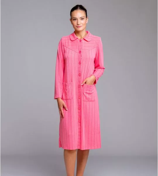Fuschia Classic Langes Zimmerkleid