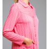 Robe de chambre longue classique Fuschia