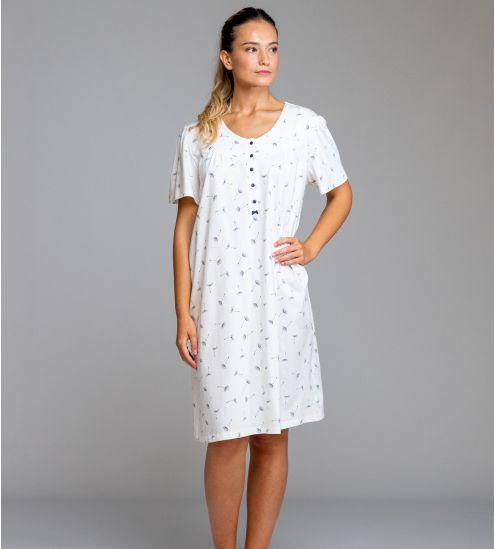 Chemise de nuit blanche classique 