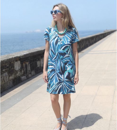 Robe d'été femme Bleu Turquoise