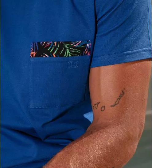 Pyjama court homme Havana bleu