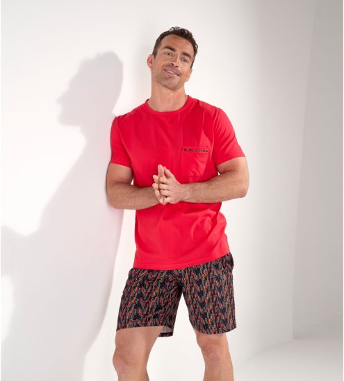 Pyjamas Männer Western Rote...