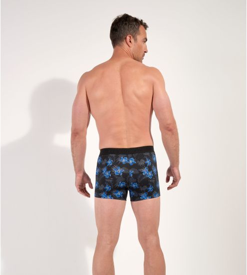 Boxer fleuri homme Keywest Noir