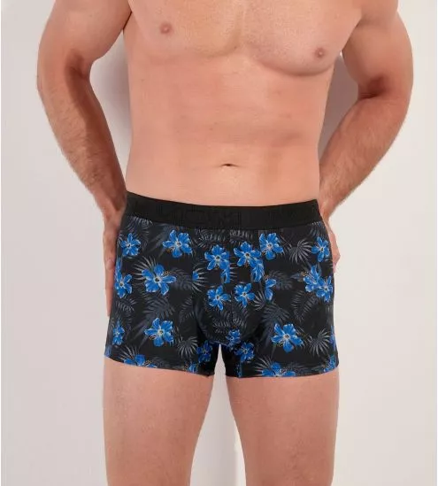 Boxer fleuri homme Keywest Noir