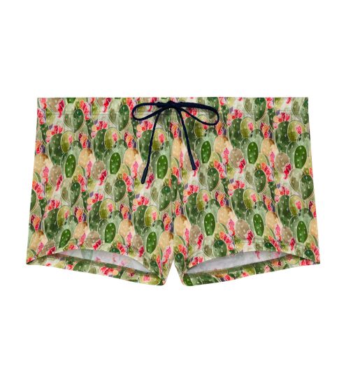 Boxer de bain Taormina vert imprimé