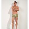 Boxer de bain Taormina vert imprimé
