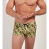 Boxer de bain Taormina vert imprimé