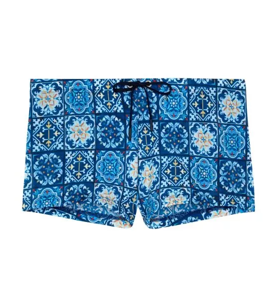 Boxer de bain Maiolica Bleu imprimé