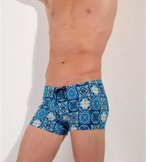 Boxer de bain Maiolica Bleu...