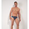Slip de bain imprimé orange Trapani