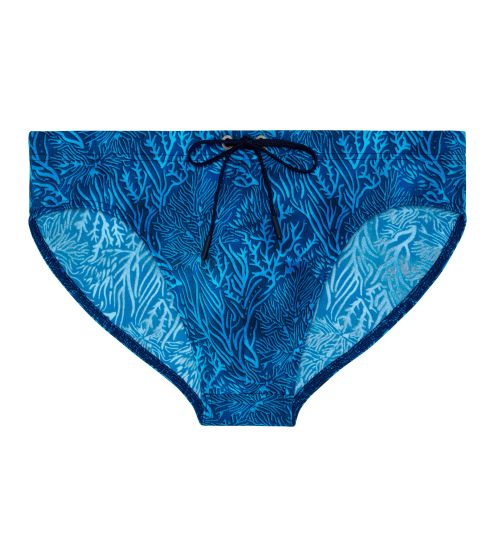Slip de bain Panarea imprimé bleu