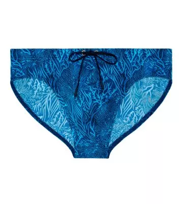 Slip de bain Panarea imprimé bleu