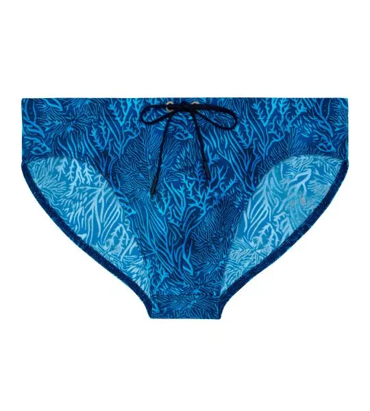 Slip de bain Panarea imprimé bleu