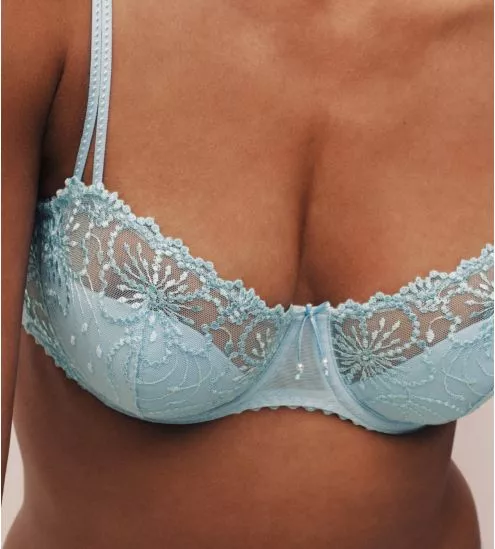 Soutien gorge balconnet demi mousse Jane Milky Blue