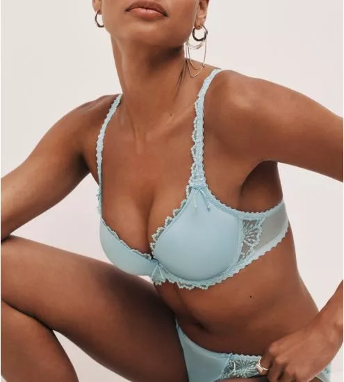 Soutien gorge à coques lisses Jane Milky Blue